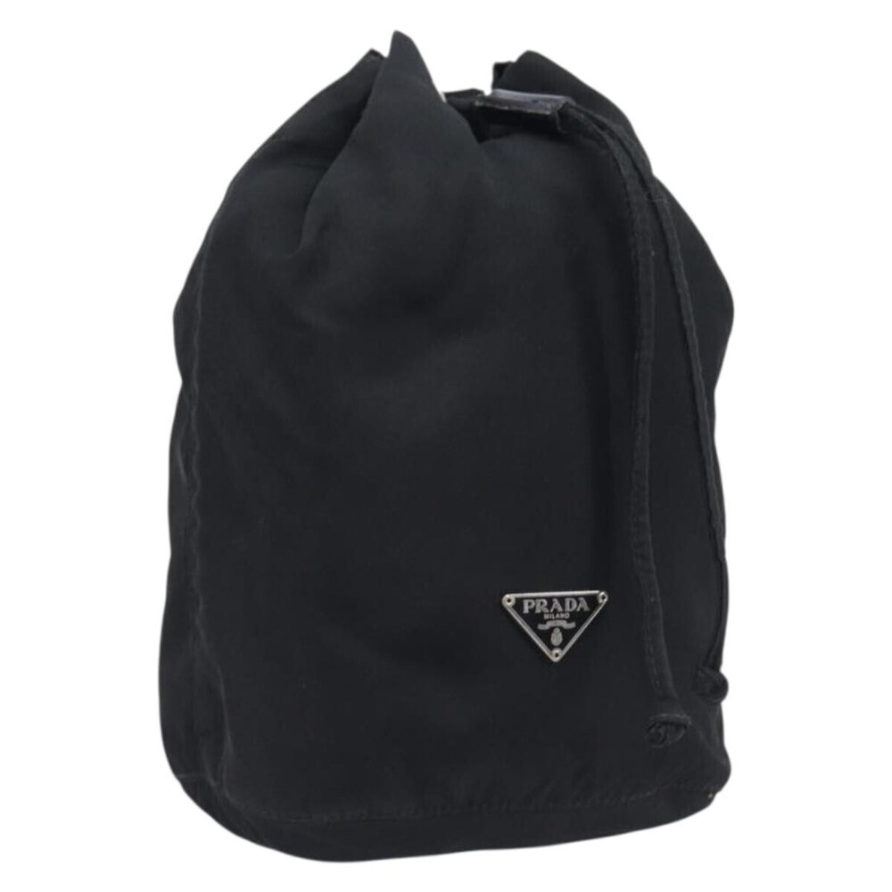Prada Vela Drawstring Bucket Wristlet Tessuto Small